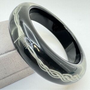 Clear Acrylic Designer Inspired Barbed Wire Bangle Bracelet Y2K Edgy Statement